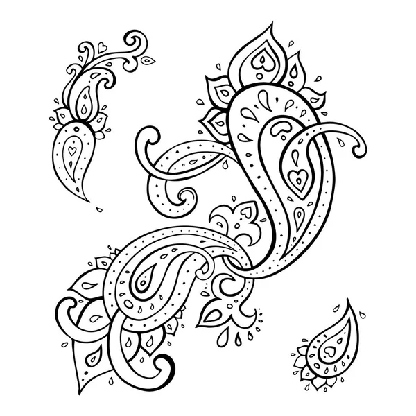 Paisley background. Hand Drawn ornament. — Stock Vector
