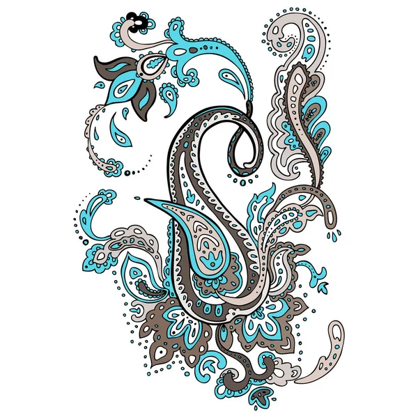 Paisley background. Hand Drawn ornament. — Stock Vector