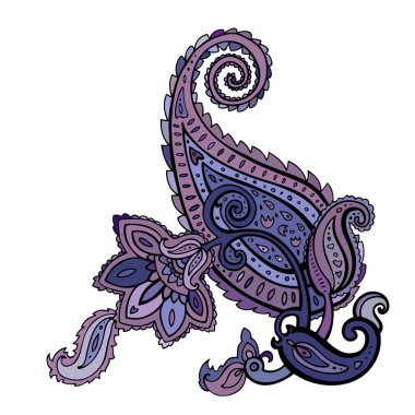 Paisley. etnik süs. vektör illüstrasyon izole