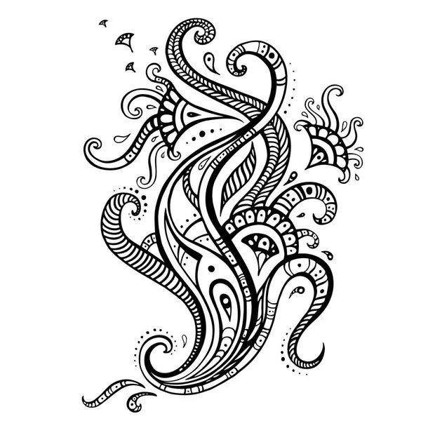 Paisley achtergrond. hand getrokken ornament. — Stockvector