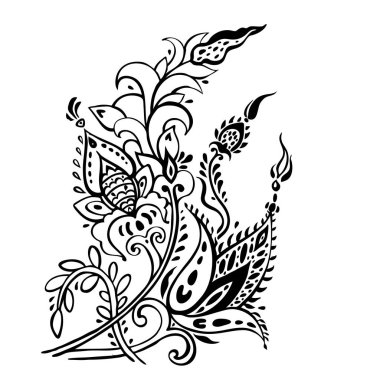 desenli arka plan. çizilmiş süsleme el.