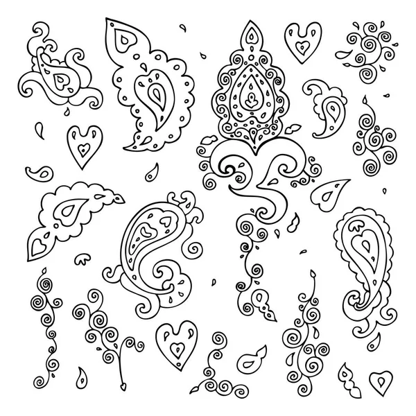 Paisley background. Hand Drawn ornament. — Stock Vector