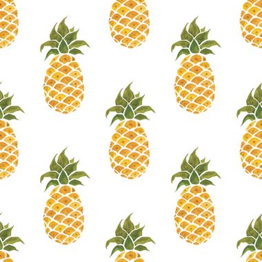 Ananas arka plan. Sulu Boya Dikişsiz desen.