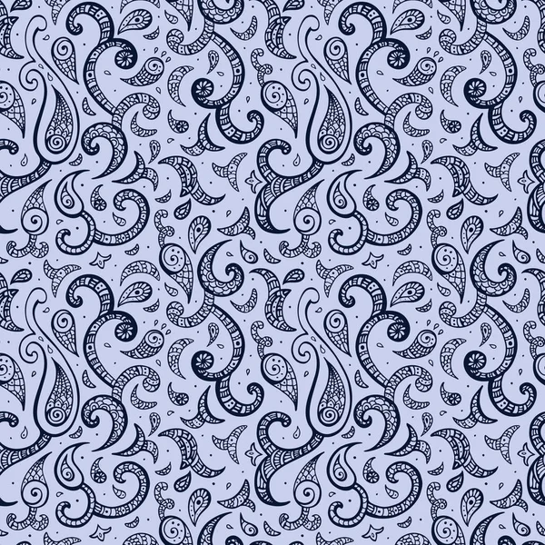 Paisley-Hintergrund. Handgezeichnetes Ornament. — Stockvektor