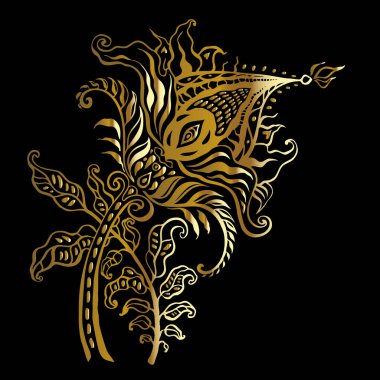 Paisley. etnik süs. vektör illüstrasyon izole