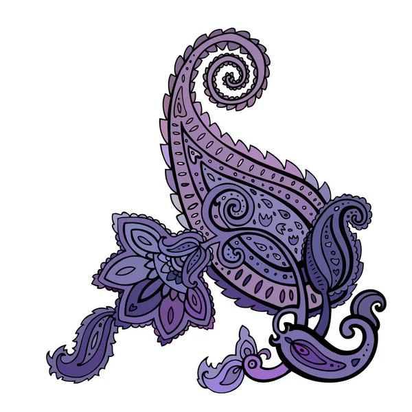 Paisley sfondo. Decorazione disegnata a mano . — Vettoriale Stock