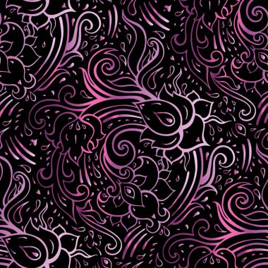 Soyut çiçekli Vintage seamless modeli