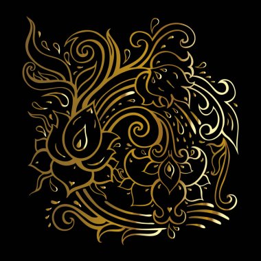 Paisley. etnik süs. vektör illüstrasyon izole