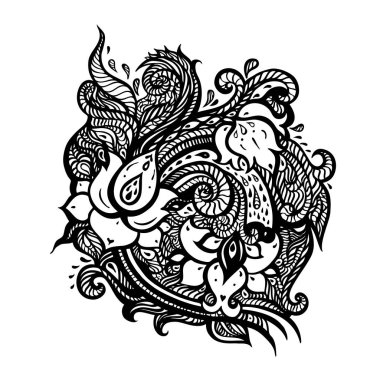 Paisley. etnik süs. vektör illüstrasyon izole