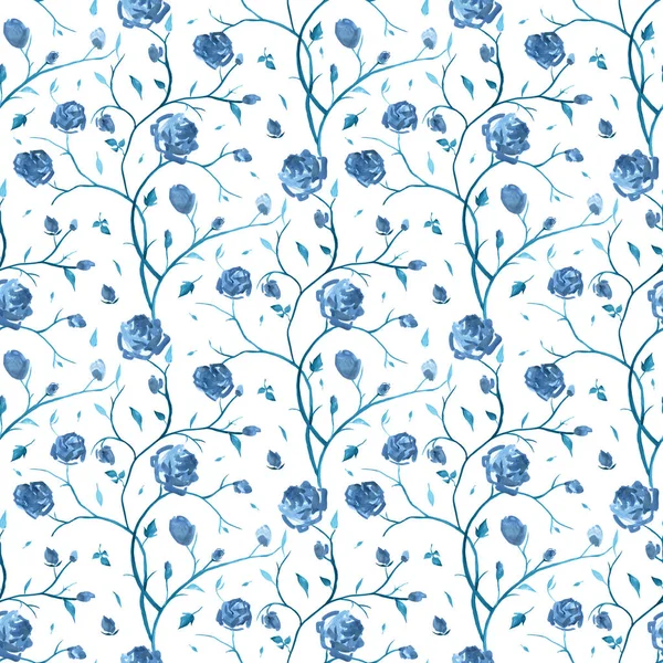 Hand Drawn seamless pattern of Roses