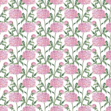 Elle çizilmiş seamless modeli soyut çiçek