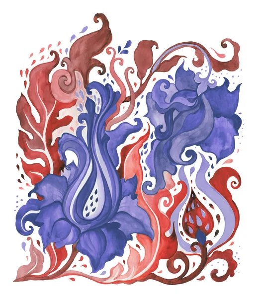 Paisley. Ethnic ornament. Watercolor Hand painted illustration — Stock Photo, Image