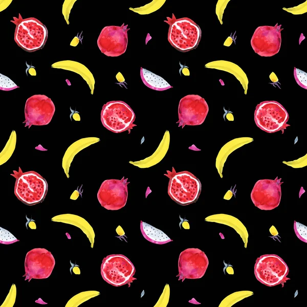 Tropical pattern of exotic fruit. Abstract Seamless background — Stock Photo, Image