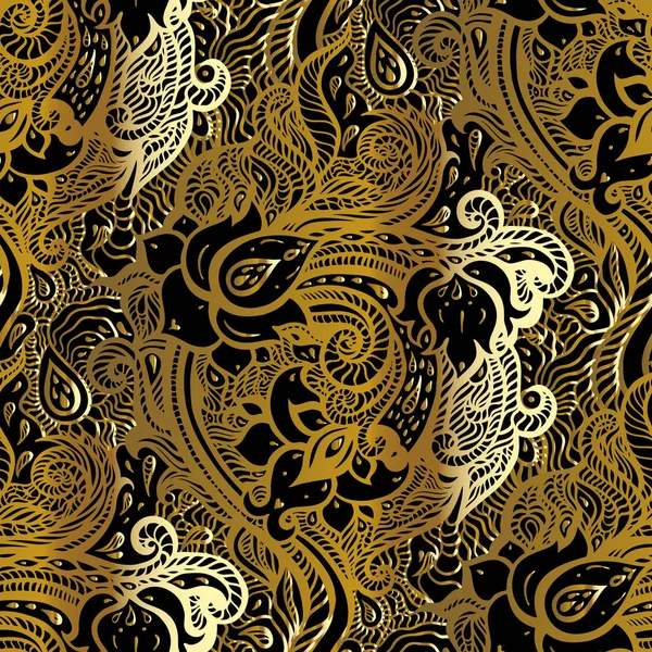 Fondo Paisley. Adorno dibujado a mano . — Vector de stock