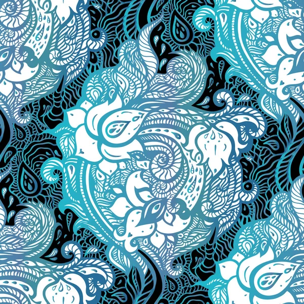 抽象的な花のヴィンテージのシームレス パターン — ストックベクタ