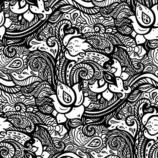 추상적인 꽃 빈티지 원활한 패턴 — 스톡 벡터