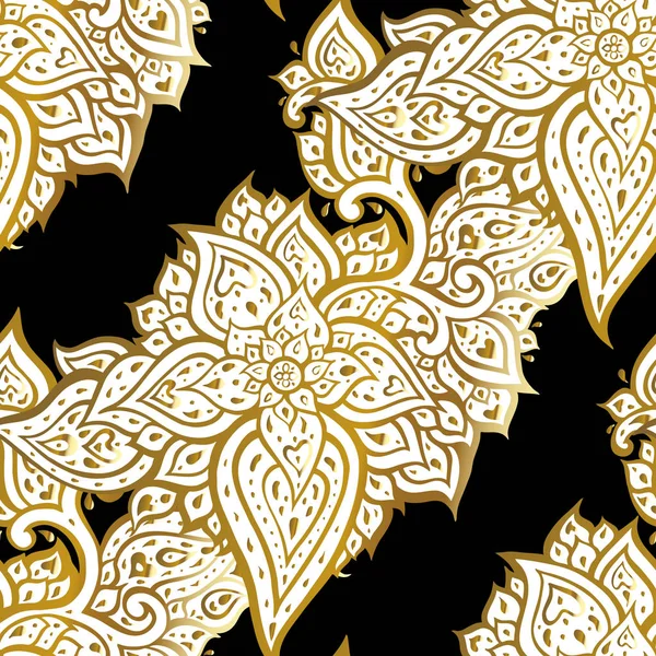 Fundal Paisley. Ornament desenat manual . — Vector de stoc