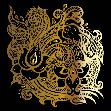 Paisley. etnik süs. vektör illüstrasyon izole