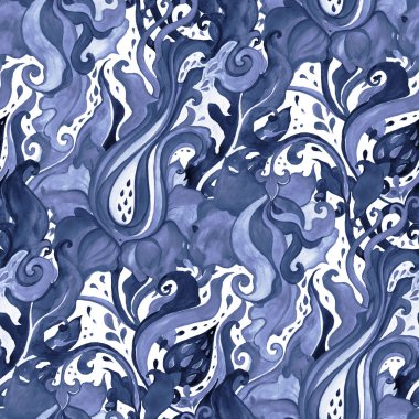 Güzel, kusursuz çiçek desenli arka plan. Tropikal egzotik izler