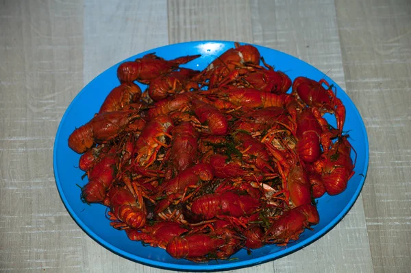 Red boiled crawfish. Natural food — Stock Photo, Image