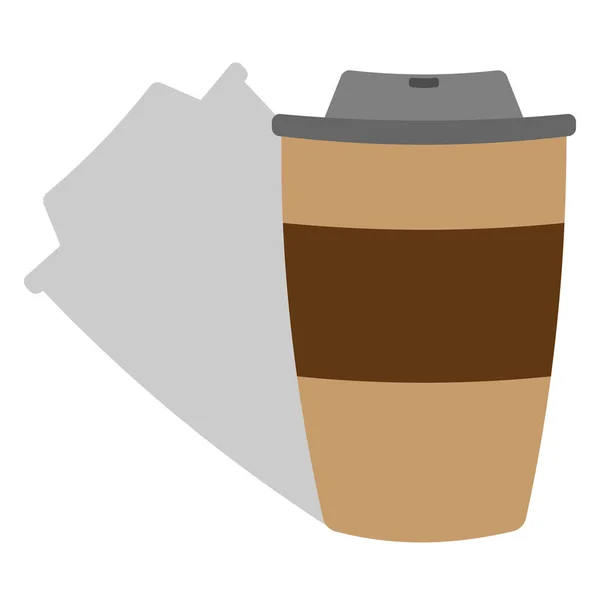 キャップとコーヒーの紙コップ — ストックベクタ