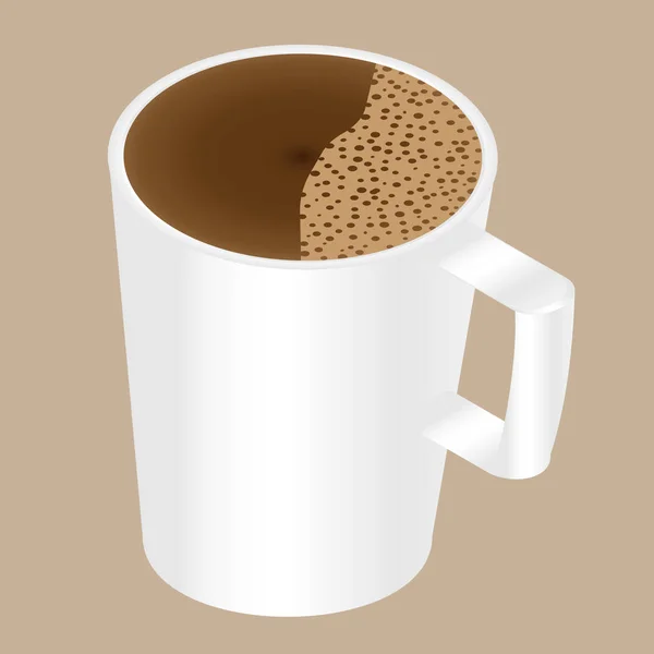 Taza de café con espuma — Vector de stock