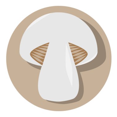 kesim mantar. Soyut vektör simge illüstrasyon logo dilim mantar için