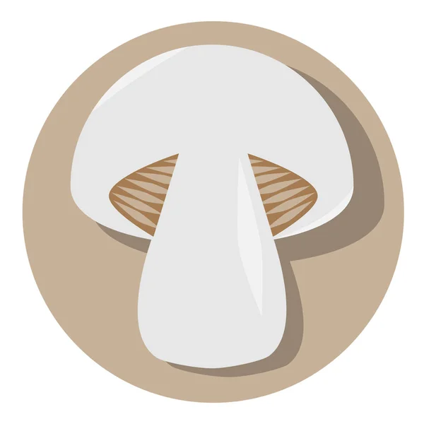 Fungo in taglio. Astratto vettoriale icona illustrazione logo per fetta di fungo — Vettoriale Stock