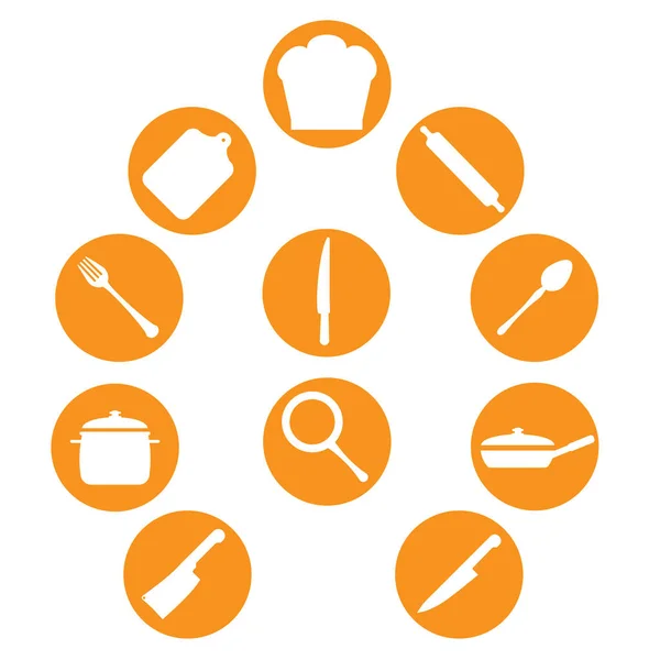 mutfak gereçler Icons set yemek