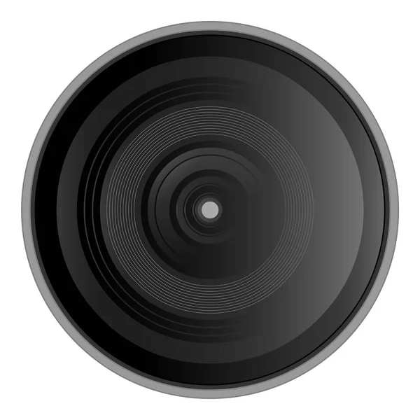 Lente de cámara óptica realista — Vector de stock