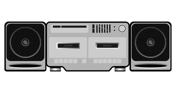 Vintage cassette recorder player — Stock Vector