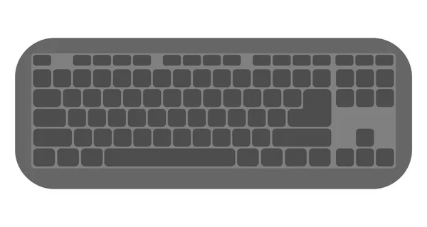 署名キーを持つコンピューターのキーボード — ストックベクタ