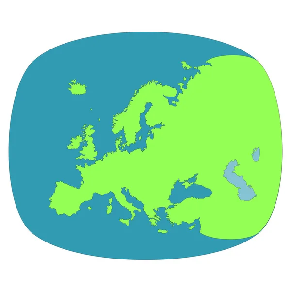 Europe carte ronde abstraite — Image vectorielle