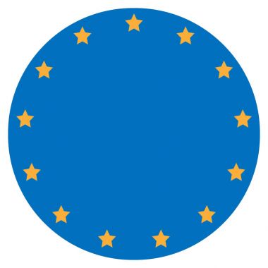 Avrupa Birliği bayrağı simgesi yuvarlak