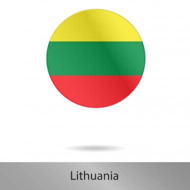 Litvanya yuvarlak gölge simgesiyle