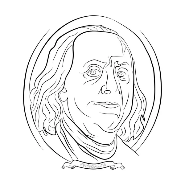 Ben Franklin Coloring Pages - Depositphotos 193541472 Stock Illustration Ben Franklin Portrait From One 