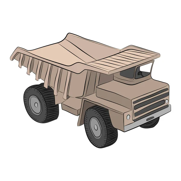 Будівельна вантажівка векторний малюнок ілюстрація — стоковий вектор
