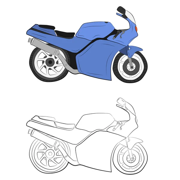 Sport moto bike vector drawing illustration — Stock Vector