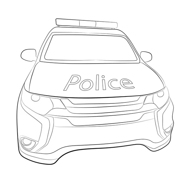 Rendőrségi autó vektor, ábra rajz — Stock Vector