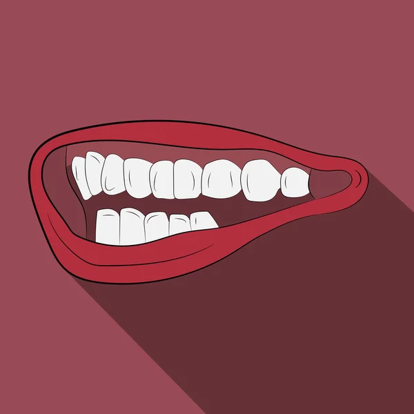 Bir gülümseme vektör çizim çizim ile ağız — Stok Vektör
