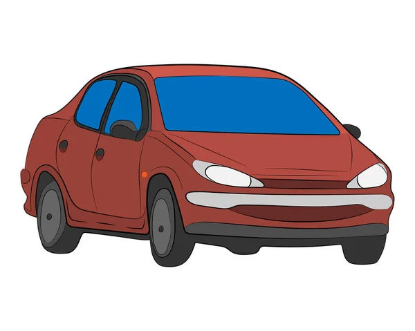 Illustration de dessin vectoriel de voiture de ville — Image vectorielle