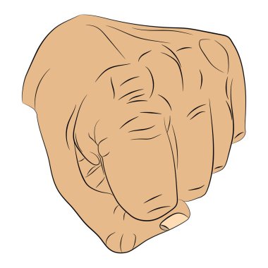 yumruk vektör çizim çizim