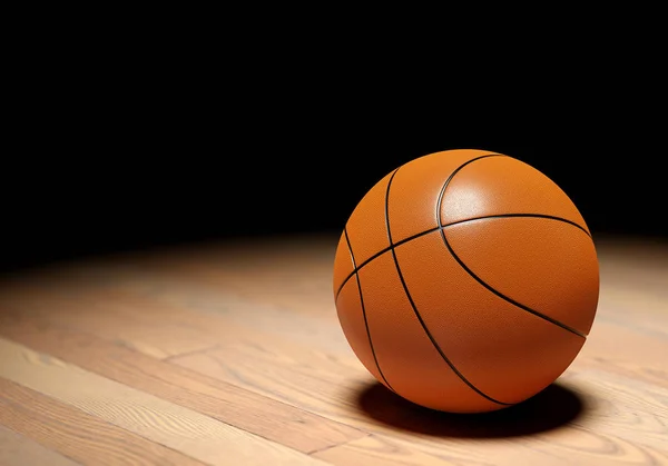 Basketbal na tmavém pozadí — Stock fotografie
