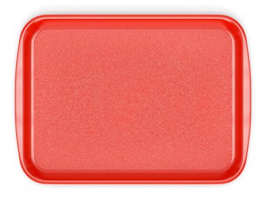 Kırmızı plastik gıda tepsi