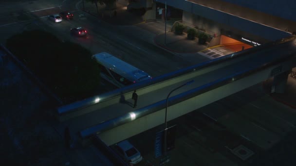 Los Angeles - JUNHO 17, 2016: Vista da perspectiva do centro da cidade. De manhã cedo . — Vídeo de Stock