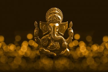 Lord Ganesha mevsimlik bokhe arka plan ile