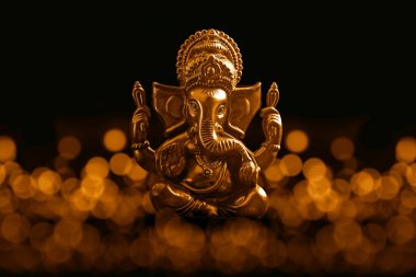 Lord Ganesha mevsimlik bokhe arka plan ile