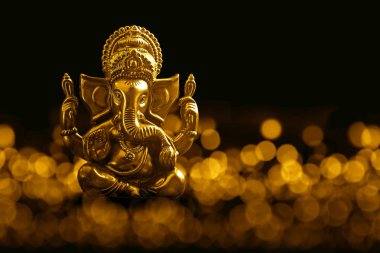 Lord Ganesha mevsimlik bokhe arka plan ile