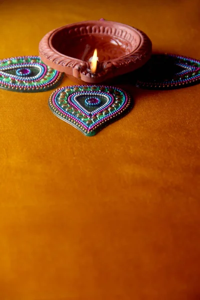 Lámpara de Diwali iluminados decorativos y tradicionales — Foto de Stock