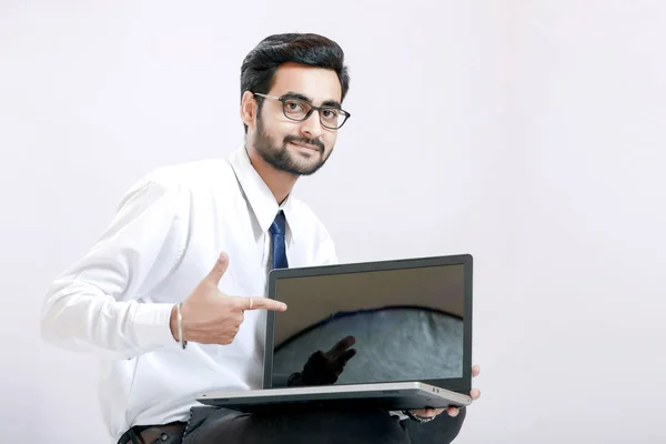 Man weergegeven: laptop scherm — Stockfoto